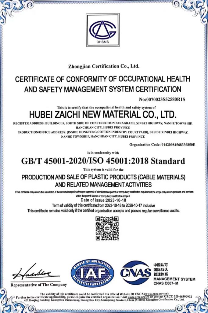 ISO 45001:2018 Occupational Health and Safety Management System Certification